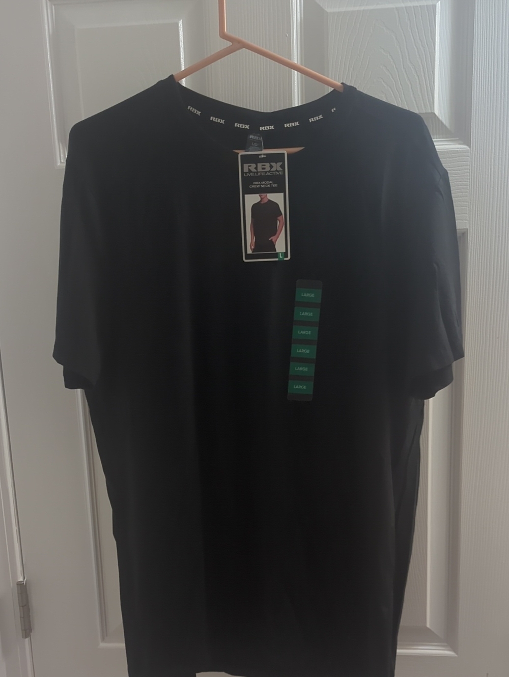 RBX Black Short Sleeve Crew Neck Tee